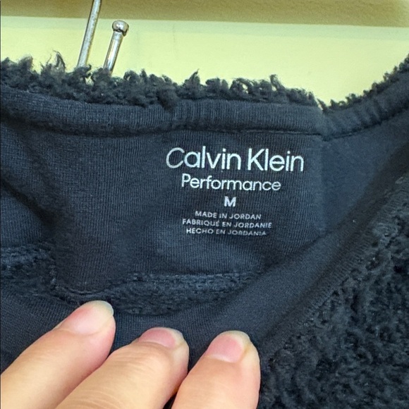 Calvin Klein Performance | NWT Black Shaggy Knit Sherpa Teddy Pull-On Joggers M - Picture 10 of 16